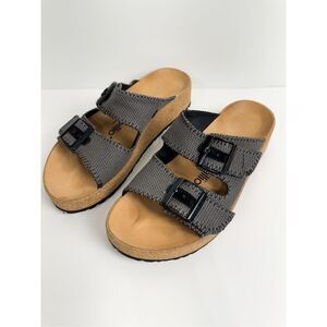 Birkenstock Womens Gray Tan Anthracite Papillio Gabriela Flat Sandal Size 38